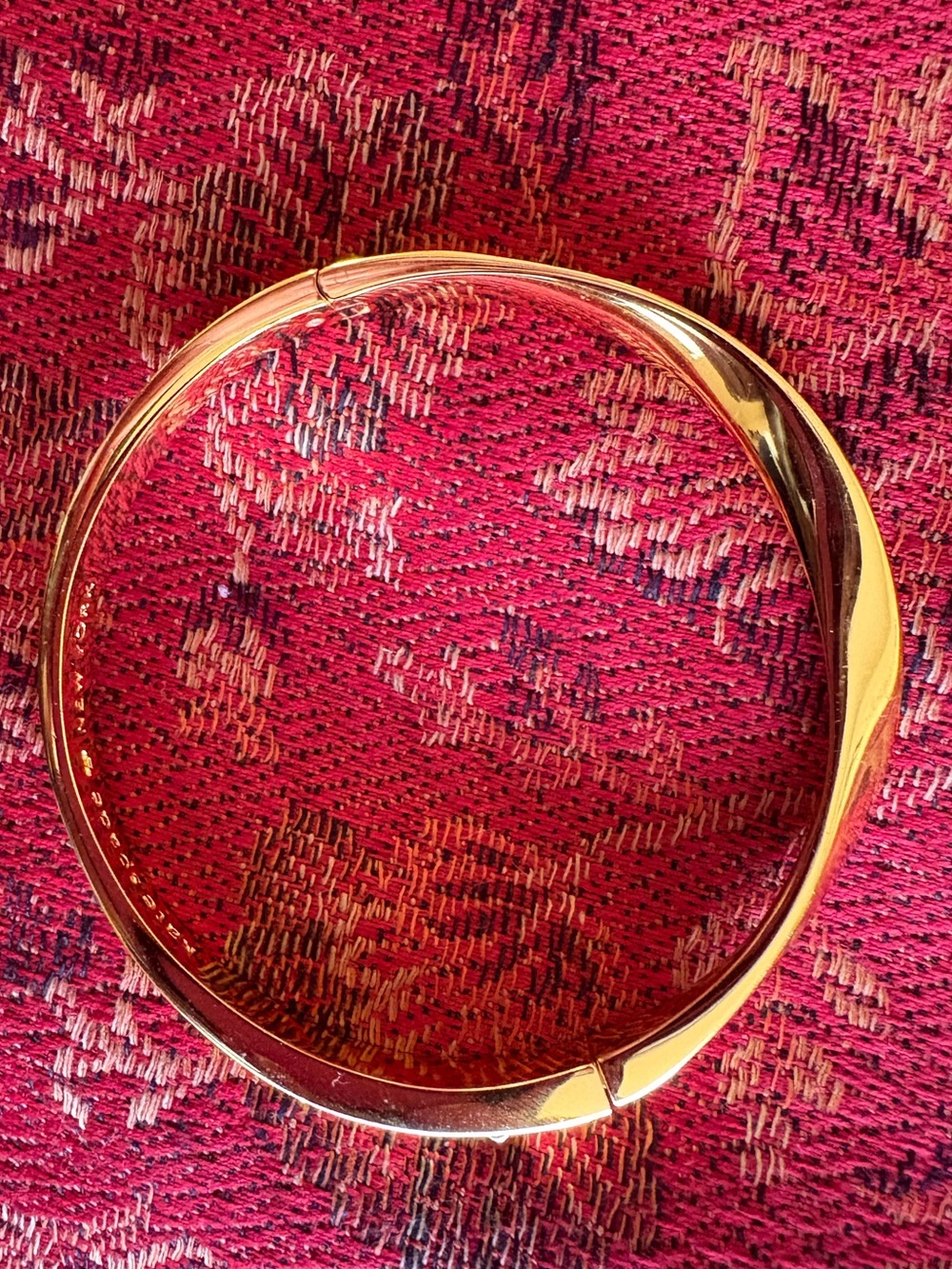 Kate spade Gold Twisted Hinged Bangle Bracelet